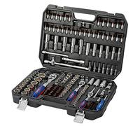 WORKPRO 172 Piezas Juego de Vasos para Llaves, Llaves Carraca Profesionales, Llave de Trinquete, Barra de Extensión, Junta Universal. Ideal para Reparación Mecánica
