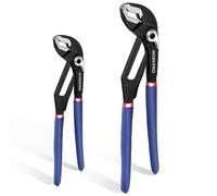 WORKPRO 2 piezas- Alicates Extensible, Alicate de Pico de Loro con Ranura Curvada, Liberación Rápida