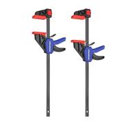 WORKPRO Sargentos de barra 305 mm 2 piezas – 68 kg, acero y nylon para carpintería madera