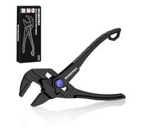 WORKPRO Alicate Llave Ajustable 100 mm, Tenaza Tipo Llave con Mordaza Autoajustable, Apertura Máx. 20 mm, Mango Antideslizante, para Tuercas y Tuberías