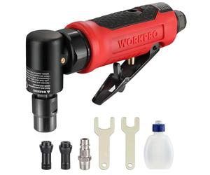 WORKPRO Amoladora Angular Neumática 1/4" 20000RPM con 2 Abrazaderas