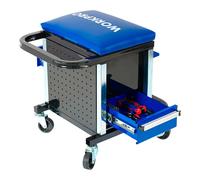Workpro Asiento rodante con herramientas, 136 piezas (métrico-sae)