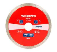 Workpro Basic Disco Diamantado de Corte Continuo Ø115 x 22.2 x 7 mm para Piedra, Hormigón, Ladrillo, Cerámica - Corte Húmedo