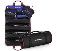 WORKPRO Bolsa de Herramientas Enrollable 57x36cm, Organizador con 6 Bolsillos