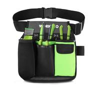 WORKPRO Bolsa Herramientas de Jardín, Bolsa de Herramientas de jardinería con Cinturón Ajustable 600D Oxford con 5 Bolsillos para Jardineros, Electricistas, Mecánicos