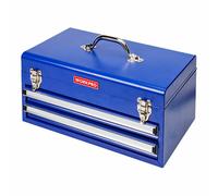 Workpro Caja de herramientas metálica de 2 cajones, Azul