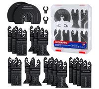 WORKPRO Cuchillas de Sierra Oscilante 22-piezas, Hojas de Corte para Herramientas Oscilantes Multifunción, Accesorios Multiherramienta Universal para Cortar Madera, Clavos, Metal