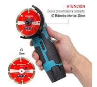 Workpro Disco Diamantado Segmentado Ø110 x 20 mm para Corte de Piedra, Hormigón, Ladrillo y Teja - Corte en Seco o Húmedo, Cuerpo Acero 65 MN