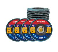 WORKPRO Discos Abrasivos 10 Piezas, Láminas Ø125mm Multi Granos