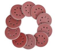 WORKPRO Discos de Lija 150-piezas, Papeles de Lija 125mm, Abrasivos con 8 Agujeros para Lijadora Excéntrica (60, 80, 100, 120, 150, 180, 240, 320, 400, 600 granos), Cambio Rápido