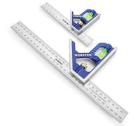 WORKPRO Escuadra Combinada Ajustable, 2 Piezas, 150/300mm