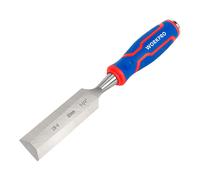 Workpro Formón para Madera 32 mm Acero Cromo-Vanadio Forjado Filo Largo Mango Ergonómico con Tope para Martillo