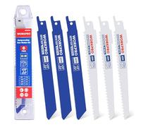 WORKPRO Hojas para Sierra Sable BIM 6 Piezas para Madera y Metal