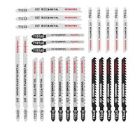 WORKPRO Hojas Sierra de Calar 25 Piezas, Vástago T con Estuche HCS HSS BIM