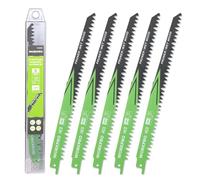 WORKPRO Hojas Sierra Sable 5 Piezas Madera 23cm con Caja Plástico