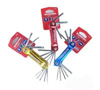 Workpro juego de llaves hexagonales plegables de 17 piezas sae/métric