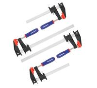 WORKPRO Juego de Sargento de Barra, 4PC Sargento de Tornillo, Abrazaderas de Liberación Rápida de 150 mm y 300 mm, Set de Sargentos para carpintería de potencia 272 KG