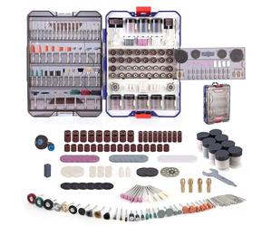 WORKPRO Kit de 698 Accesorios Multifunción para Herramienta Rotativa Dremel u Otro, Juego de Brocas de Herramienta Giratorias para Cortar, Lijar, Moler, Tallar, Pulir, Taladrar y Grabar