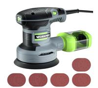 WORKPRO Lijadora Excéntrica 125mm 300W con Aspiración y 20 Lijas