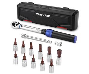 WORKPRO Llave Dinamométrica, 1/4", 2-26Nm, 14 Piezas
