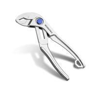WORKPRO Mini Alicate Pico Loro de 100 mm, Llave Pico Loro de Acero Aleado | con Acabado Electrochapado, Empuñadura Texturizada, Ajuste Rápido, Portátil, para Reparaciones Domésticas y Exteriores
