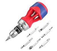 WORKPRO Mini Destornillador Carraca 12 en 1, con Puntas Acero S2