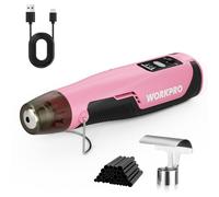 WORKPRO Pistola Aire Caliente Mini Inalámbrica, 3 Temperaturas