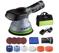 WORKPRO Pulidora Coche 12V, Base 150mm con 22 Accesorios