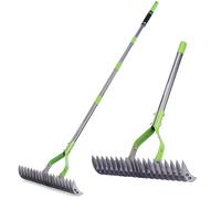 WORKPRO Rastrillo Escarificador Césped 178cm Heavy Duty Ajustable