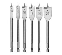 Workpro set de brocas 10, 12, 16, 18, 20, 25 mm acero al carbono pala