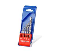 Workpro set de brocas 2, 3, 4, 5, 6 y 8 mm metal 6 piezas - marca ean: