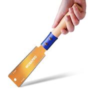 WORKPRO Sierra Japonesa de 150 mm con Hoja SK5, Doble Filo 17TPI/14TPI, Sierra con Cabeza Ancha, Sierra de Tracción Japonesa con Mango de Madera Ergonómico, para Trabajo en Madera