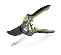 WORKPRO Tijera Podar Bypass 210mm Hoja SK5 Corte Curvo 19mm | Herramienta Profesional para Injertar y Podar Ramas con Corte Preciso, Ideal para Jardinería y Cuidado Vegetal