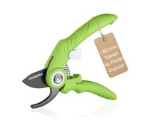 WORKPRO Tijeras de Podar Bypass 180 mm, Podadora Profesional con Hoja SK5 para Ramas Frescas, Herramienta de Jardín Ideal para Injerto, Poda y Cosecha, Tijeras de Jardinería
