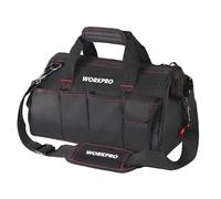 WORKPRO W081021A Bolsa de herramientas, bolsa de almacenamiento de boca ancha multiusos, 14 pulgadas, azul, negro
