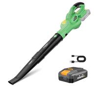 WORKPROX Soplador de Hojas, 20V Soplador de Hojas Bateria, con Flujo de Aire Potente 222KM/H, Capacidad 290 M³/H, Sopladora para Jardineria