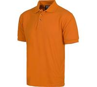 WorkTeam Polo Manga Corta en Tejido piqué, sin Bolsillo, Tejido Fresco y poroso para Adecuada ventilación. Hombre Naranja M