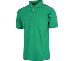 WorkTeam Polo Manga Corta en Tejido piqué, sin Bolsillo, Tejido Fresco y poroso para Adecuada ventilación. Hombre Verde Kelly XL