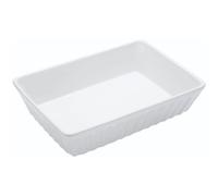 WORLD OF FLAVORS World of Flavours-Plato para lasaña, cerámica, Gres, Blanco, 30 cm