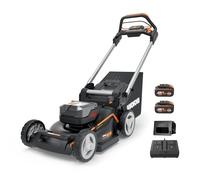 Worx Cortacésped a batería WG749E — 46 cm, 40V (2x20V), tracción, 2x4,0Ah + cargador doble