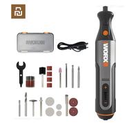 Worx-Herramienta rotativa de 8V WX106, minitaladro inalámbrico, máquina pulidora de grabado, cargador USB, juego de herramientas eléctricas de velocidad Variable WX106
