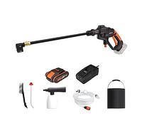 WORX Hidrolimpiadora a batería Hydroshot 20V WORX, PowerShare, WG620E.9, Sin batería, ni Cargador, portátil, Color Negro y Naranja