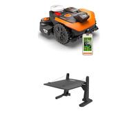 Worx Landroid Vision Cloud WR308E 2WD Robot Cortacésped con Garaje, Sin Cable Perimetral, hasta 800 m², Evitación de Obstáculos con IA, Navegación VSLAM + RTK Cloud, Mapeo Automático, Control por App
