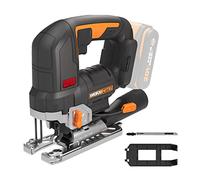 WORX Nitro - Sierra de calar inalámbrica de 18 V (20 V máx.), PowerShare, sin escobillas, 3500 spm, máximo en madera 120 mm, acero 10 mm, WX542.9