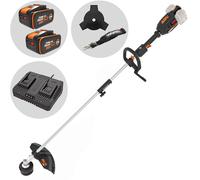 Worx NITRO WG186E - Desbrozadora multifunción de batería - 2x20V/4Ah
