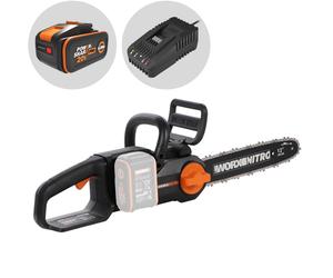 Worx Nitro WG350E - Electrosierra de batería 20V 4Ah - Espada de 30 cm