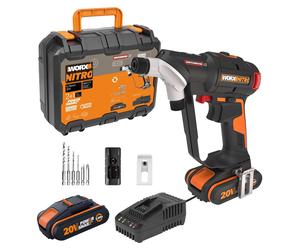 WORX NITRO WX177: Taladro-atornillador inalámbrico SwitchDriver de 20V y 50 Nm
