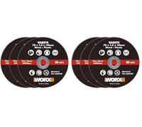 WORX WA6076.3 | 3 unidades | Discos de corte de metal para cortadora WX801 (76 mm) | 76x1,2x10mm | Para metal y plástico (Paquete de 2)