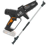 Worx WG326E.9 - Podadora manual de batería + pértiga alargadora de 125 cm - SIN BATERÍAS NI CARGADOR