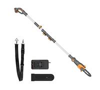 Worx Podadora de batería con pértiga telescópica WG349E – 20V 2Ah, espada 20 cm, Negro
